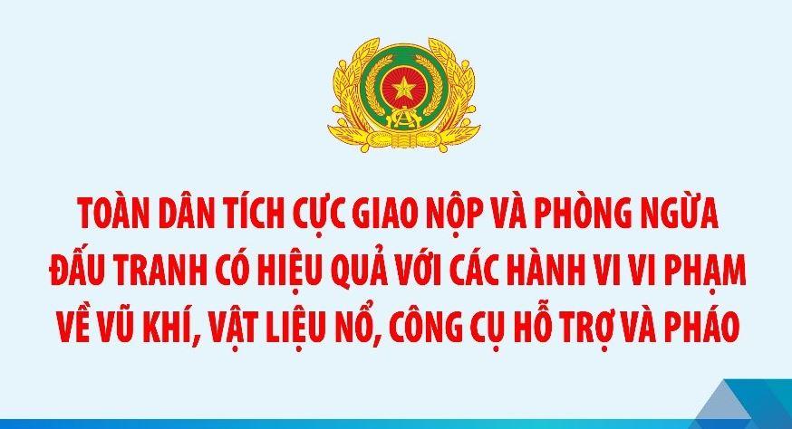 Phòng ngừa, đấu tranh với tội phạm, vi phạm pháp luật về vũ khí, vật liệu nổ, công cụ hỗ trợ và pháo trong dịp Tết Nguyên đán Ất Tỵ năm 2025