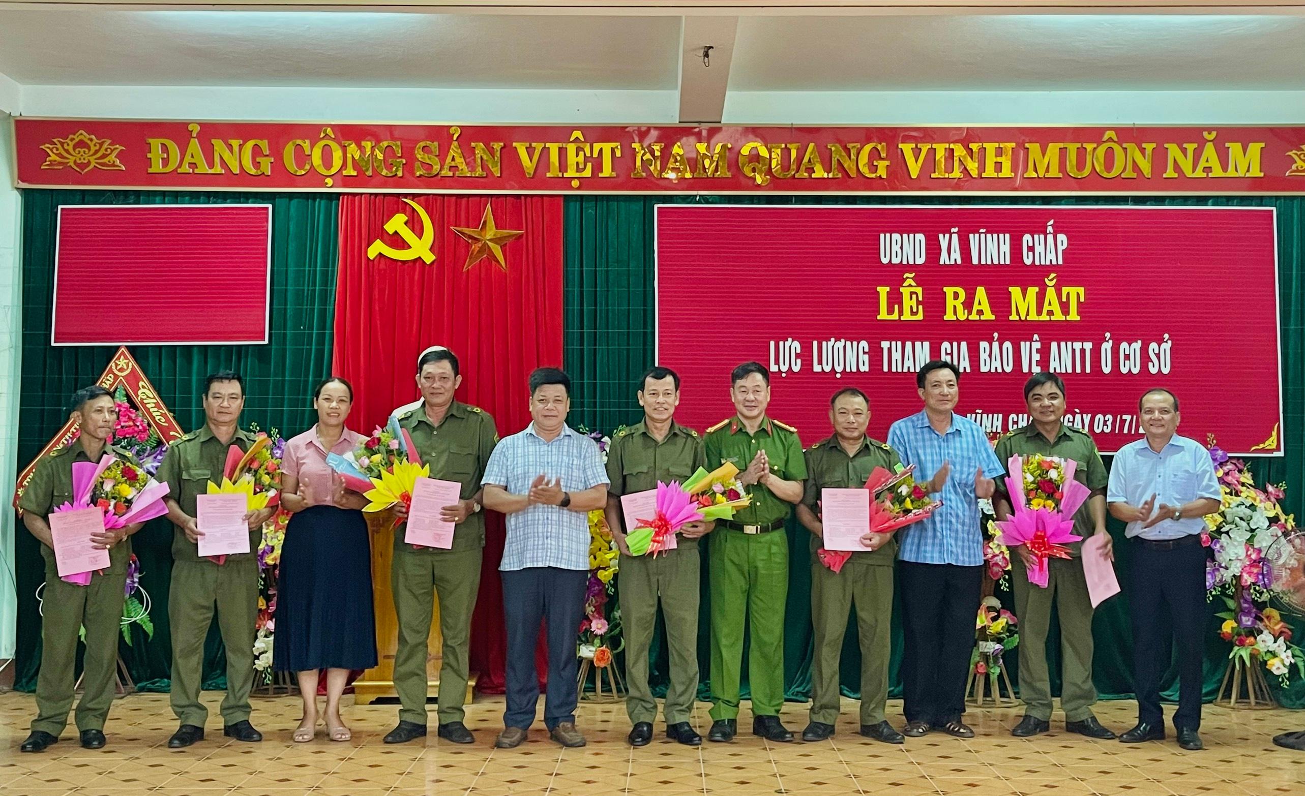 Xã Vĩnh Chấp: ra mắt lực lượng tham gia bảo vệ ANTT ở cơ sở